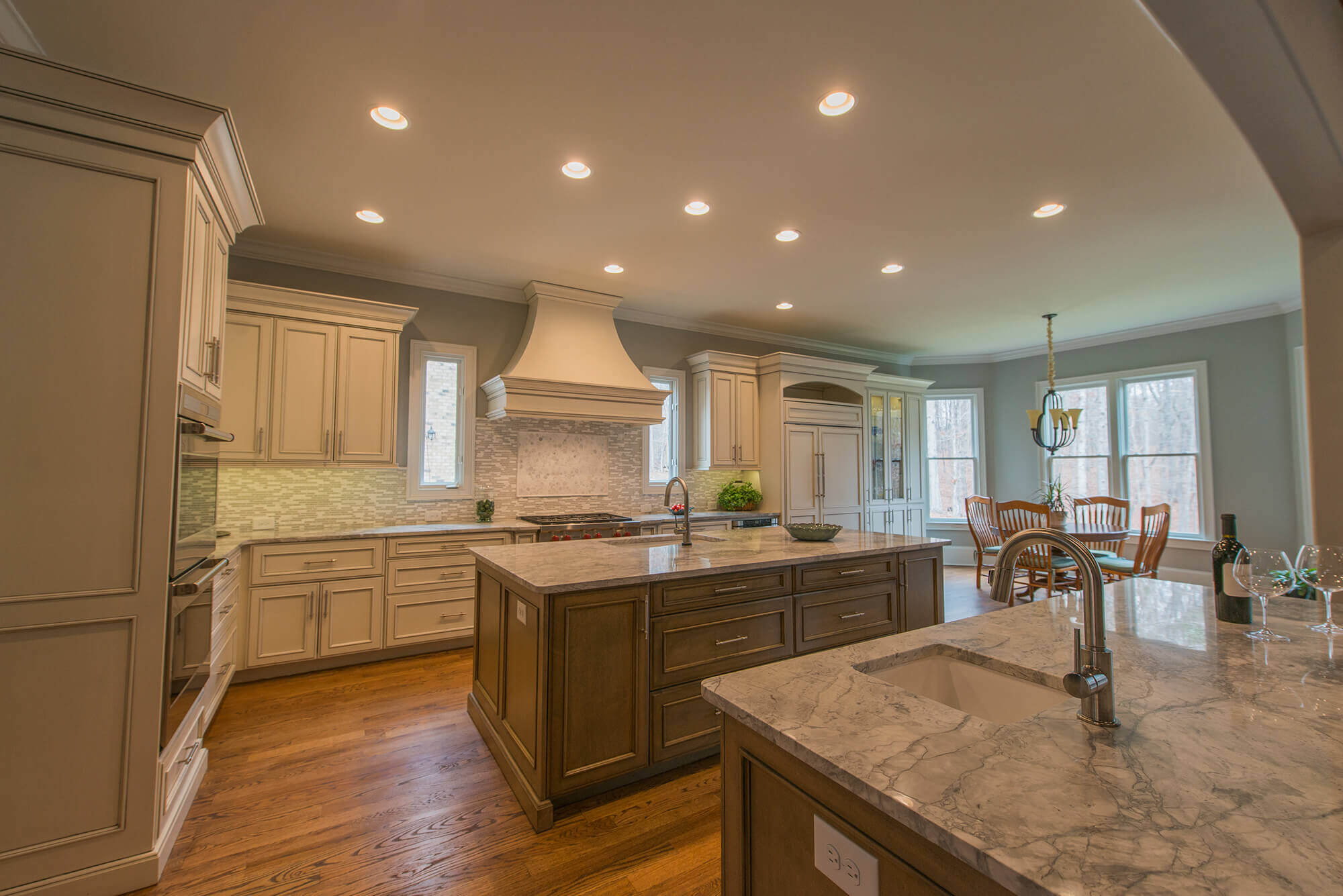  Transitional  Kitchen  with 2 Islands  Cheryl Pett Design 