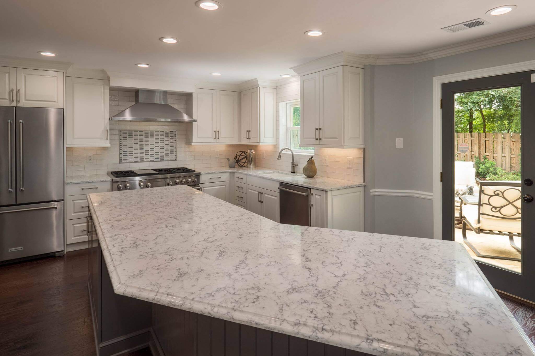 Contemporary White & Gray Kitchen - Cheryl Pett Design