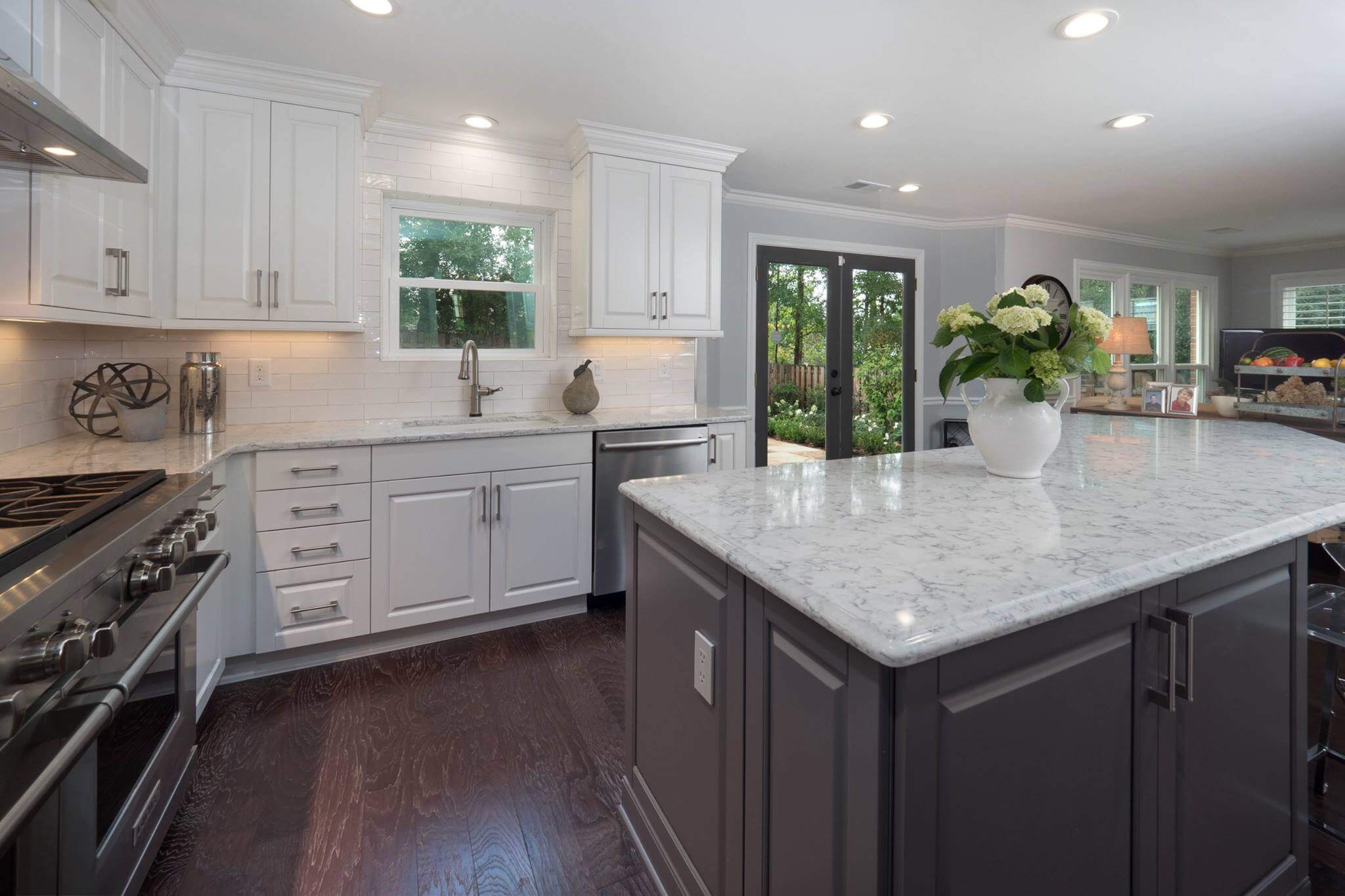 Contemporary White & Gray Kitchen Cheryl Pett Design