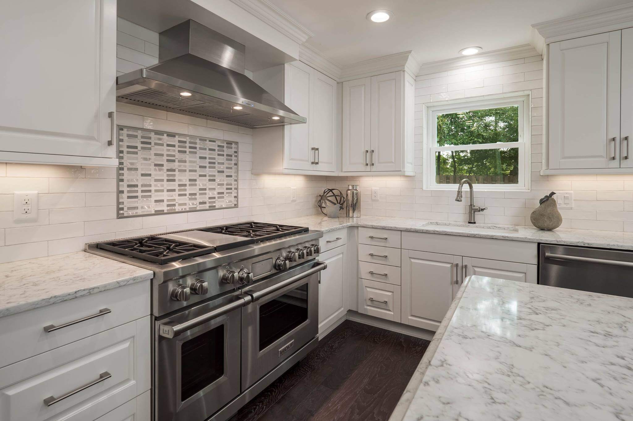 Contemporary White & Gray Kitchen - Cheryl Pett Design