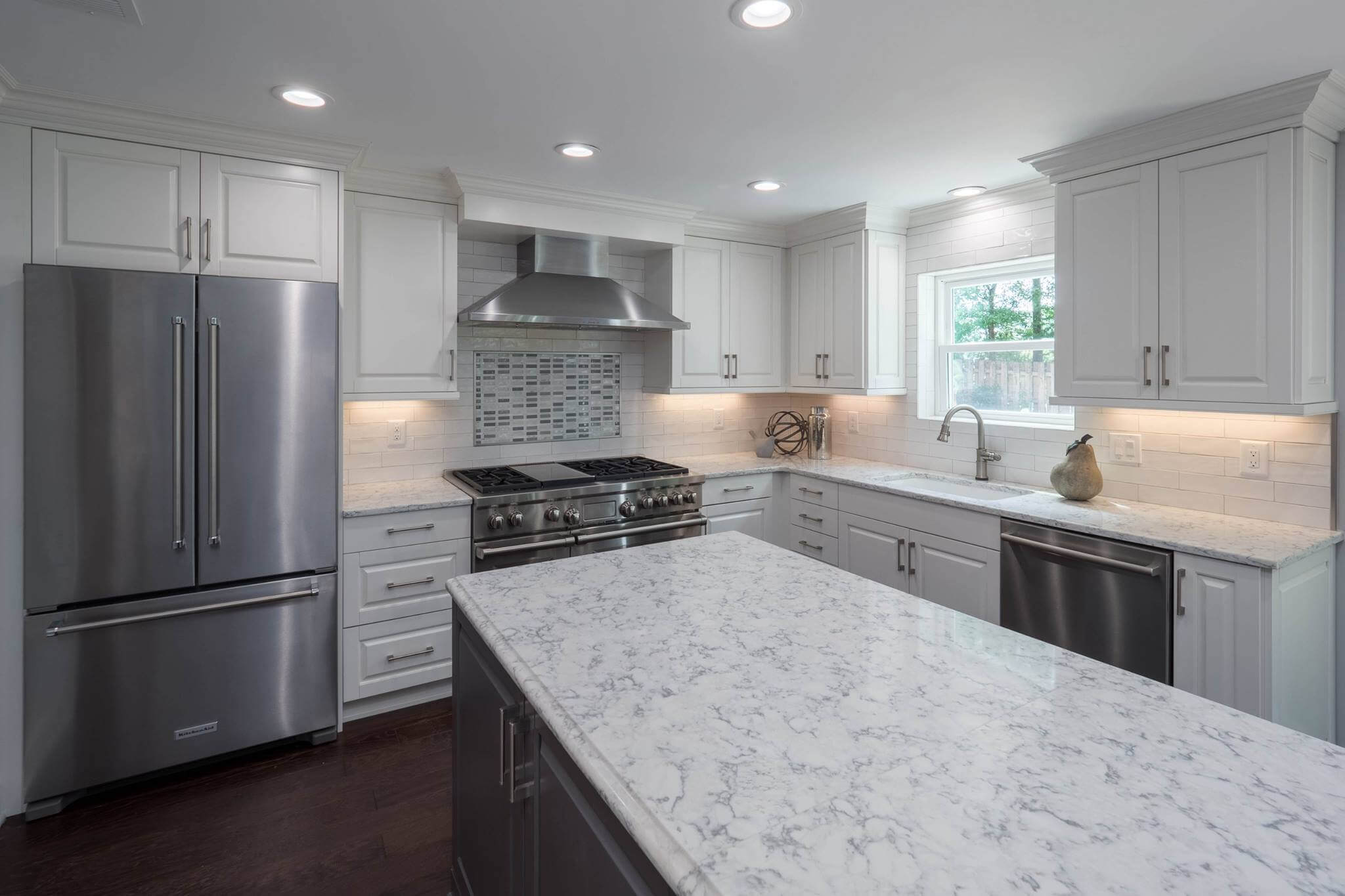 Contemporary White & Gray Kitchen Cheryl Pett Design