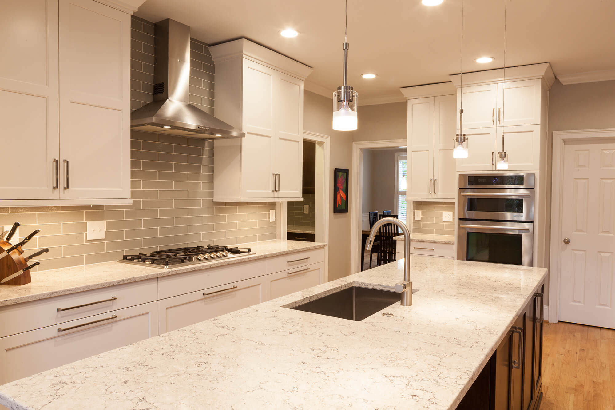 Contemporary White Kitchen : Cheryl Pett Design : Milton Renovation